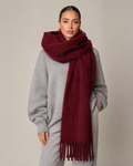 Echarpe - Burgundy Soft Fringe Scarf