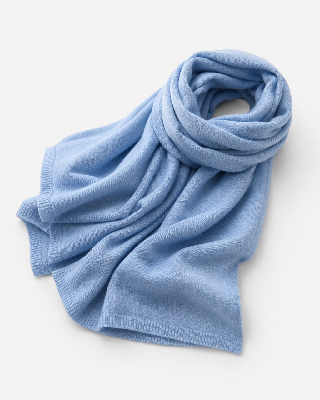 Soft Blue Cashmere-Feel Scarf